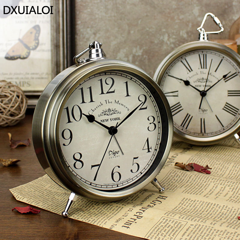 Vintage Alarm Clock - DXUIALOI Réveil de bureau rétro et