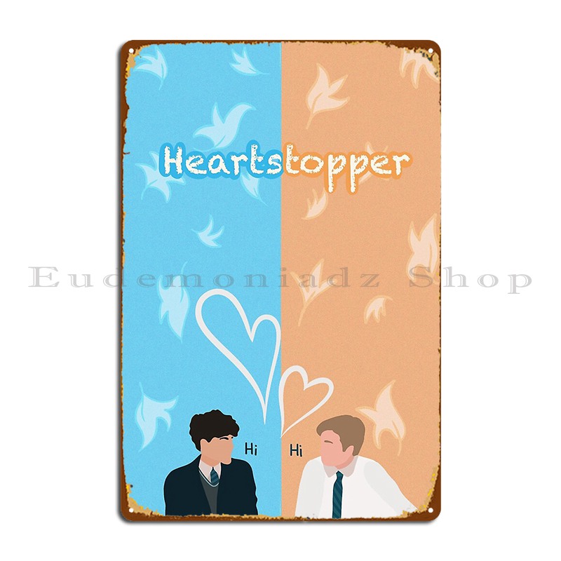 Home Decor Netflix - Heartstopper-Panneau en métal Netflix pour la