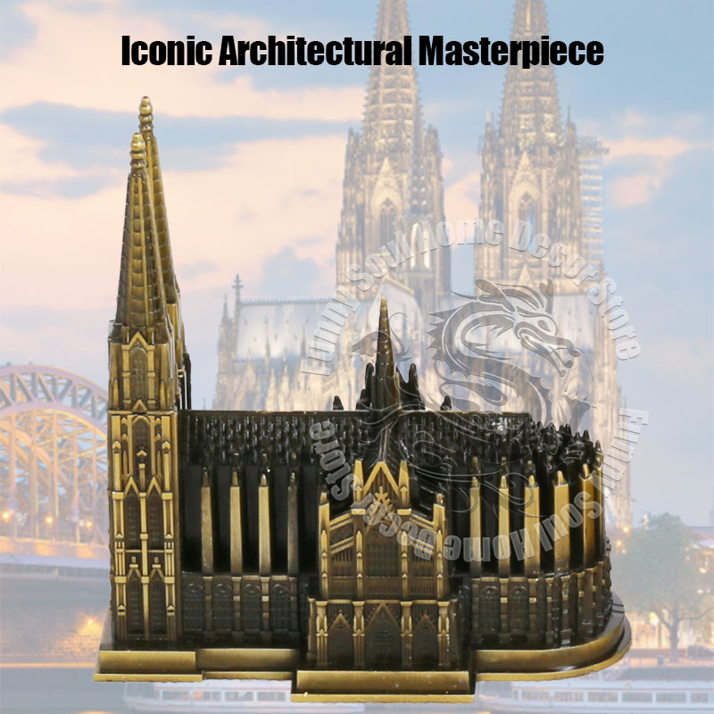 Home Decor Medieval - Cathédrale de Cologne en métal, modèle
