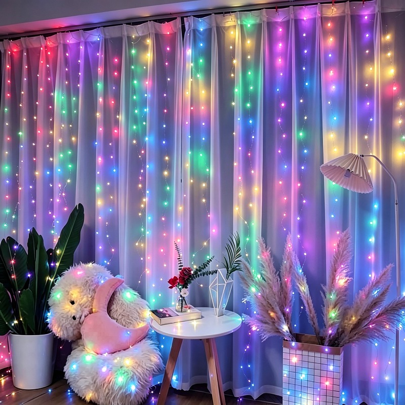 String Curtain Light - Guirlande lumineuse LED de 3/4/6 m,