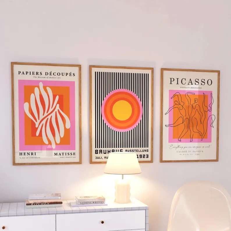 Home Decor Canvas - Lot de 3 tableaux muraux modernes