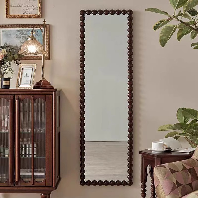 Home Decor Medieval - Miroir décoratif mural simple en bois