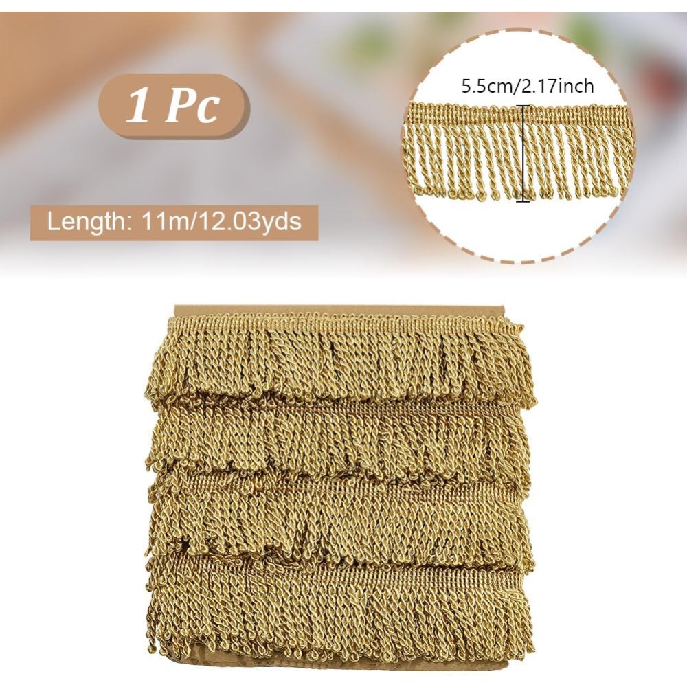 Home Decor Curtains - 12 Yards x 2.2 pouces garniture
