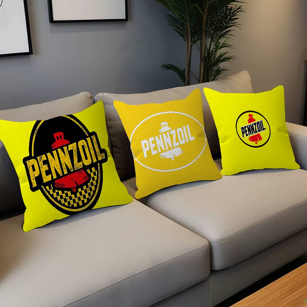 Home Decor Logo Design - Housse de coussin avec logo PENNZOIL,