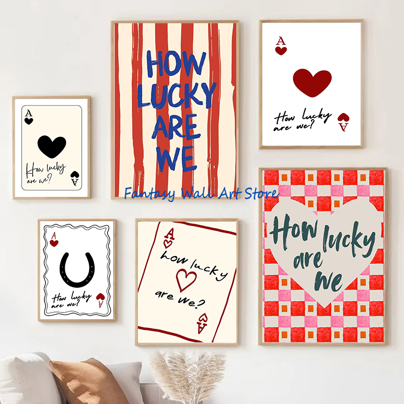 Home Decor How To - Carte de Poker abstraite romantique, citations