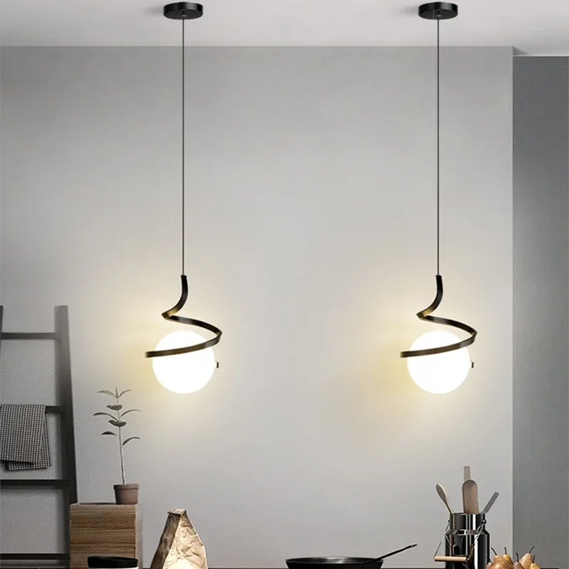 Hanging Moon Lamp - Lampe suspendue LED nordique pour chambre