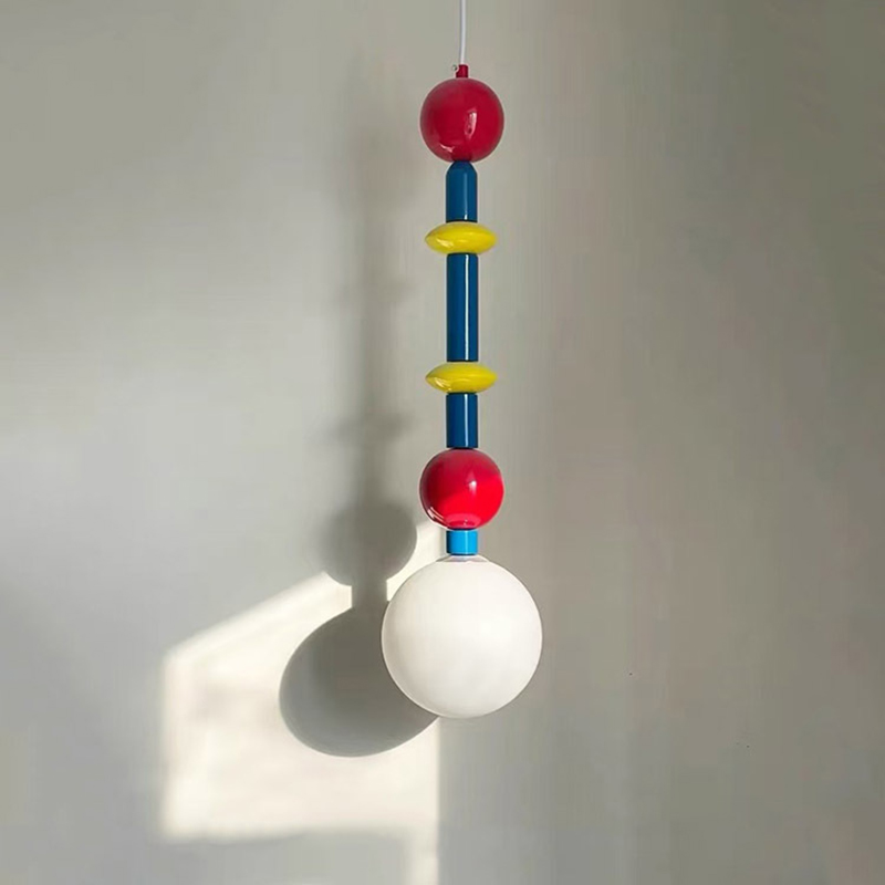 Hanging Moon Lamp - Lampe à suspension Macaron nordique Memphis