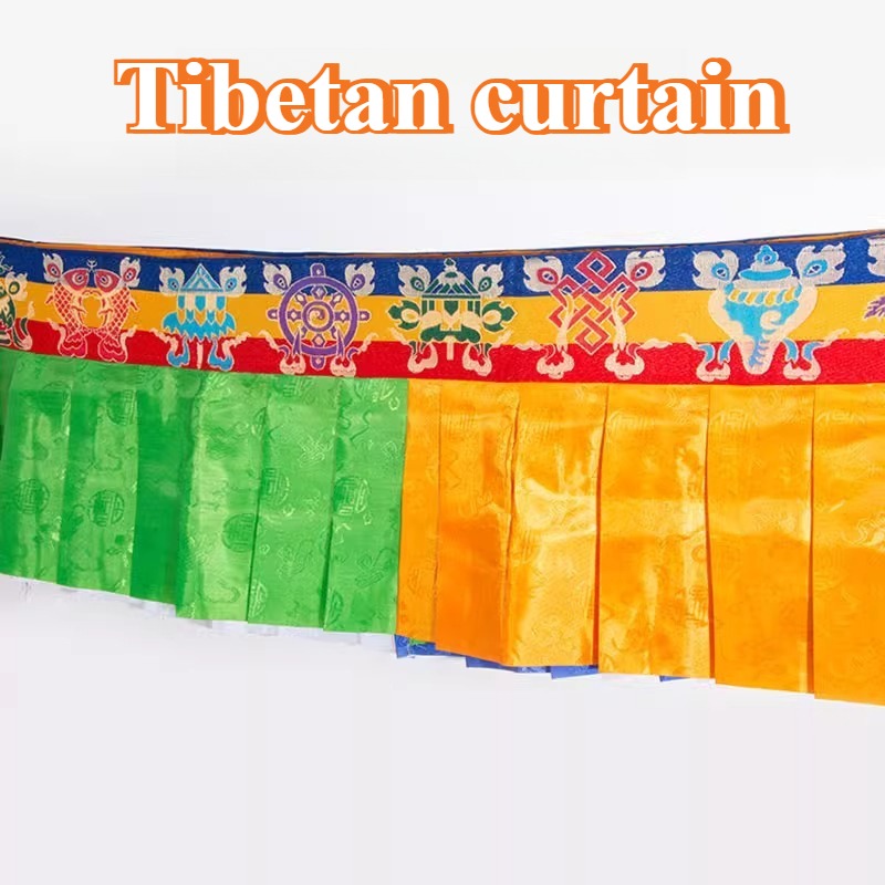 Home Decor Curtains - Rideau religieux tibétain de 5 m