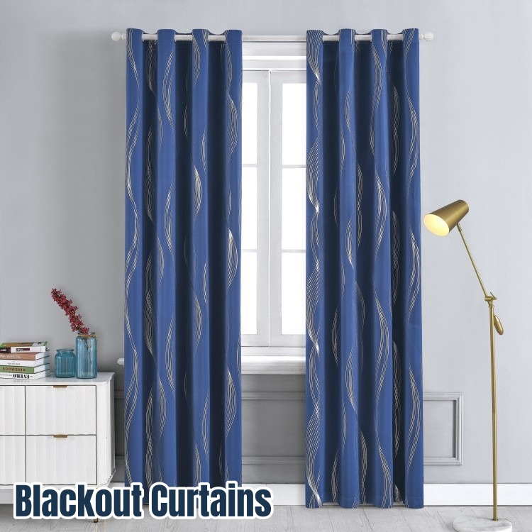 Home Decor Curtains - Rideaux occultants noirs pour fenêtre de