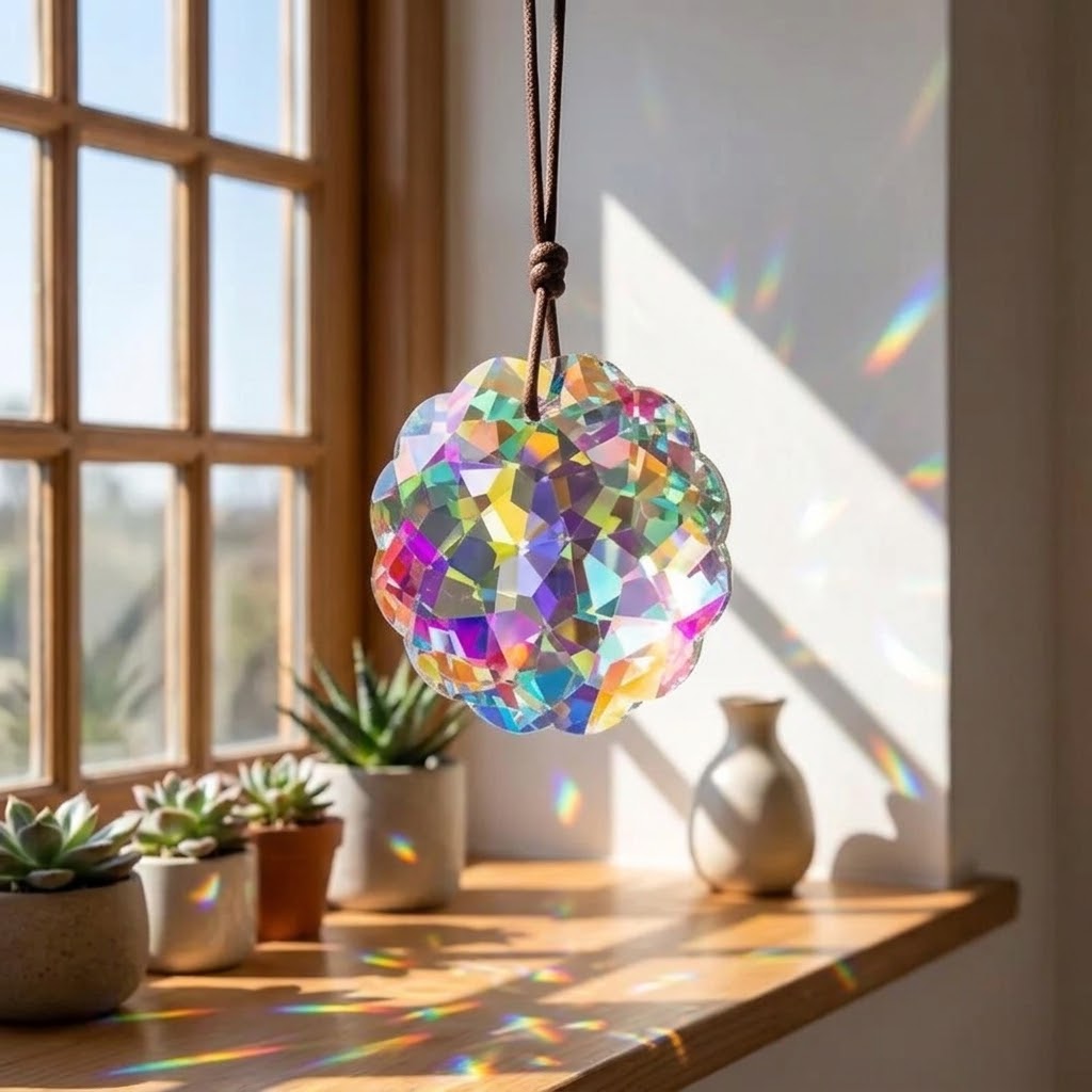 Crystal Sun Catcher - 1 pièce attrape-soleil en cristal coloré,