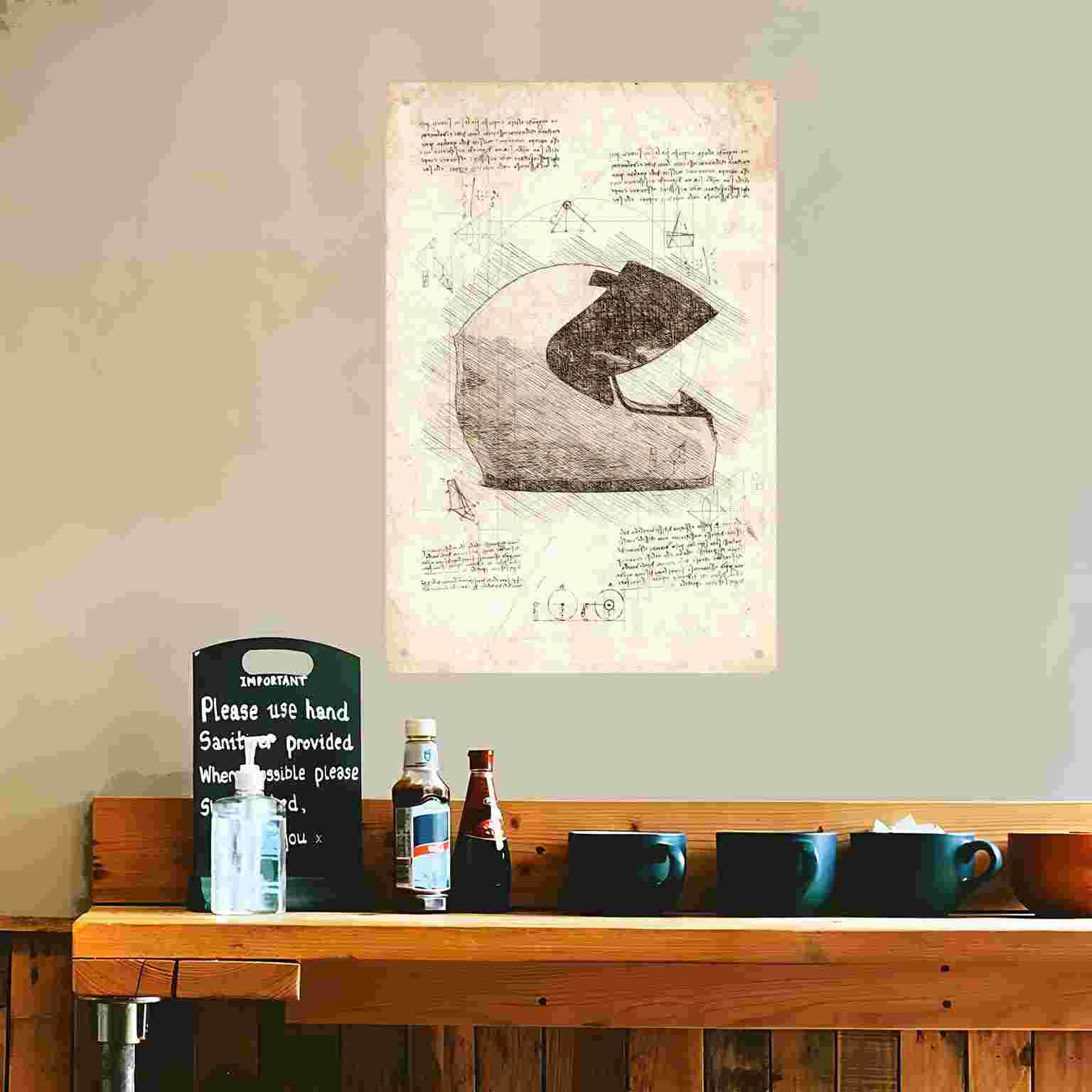 Affiche de plan de casque médi - Home Decor Medieval avis et prix