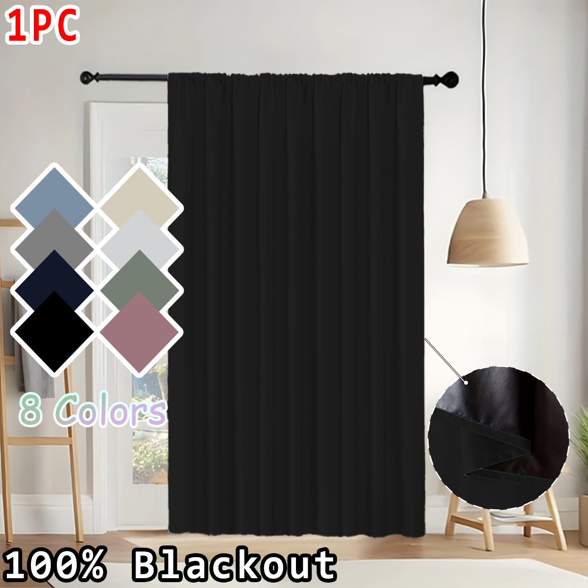 1 pièce de rideau occultant si - Home Decor Curtains avis et prix