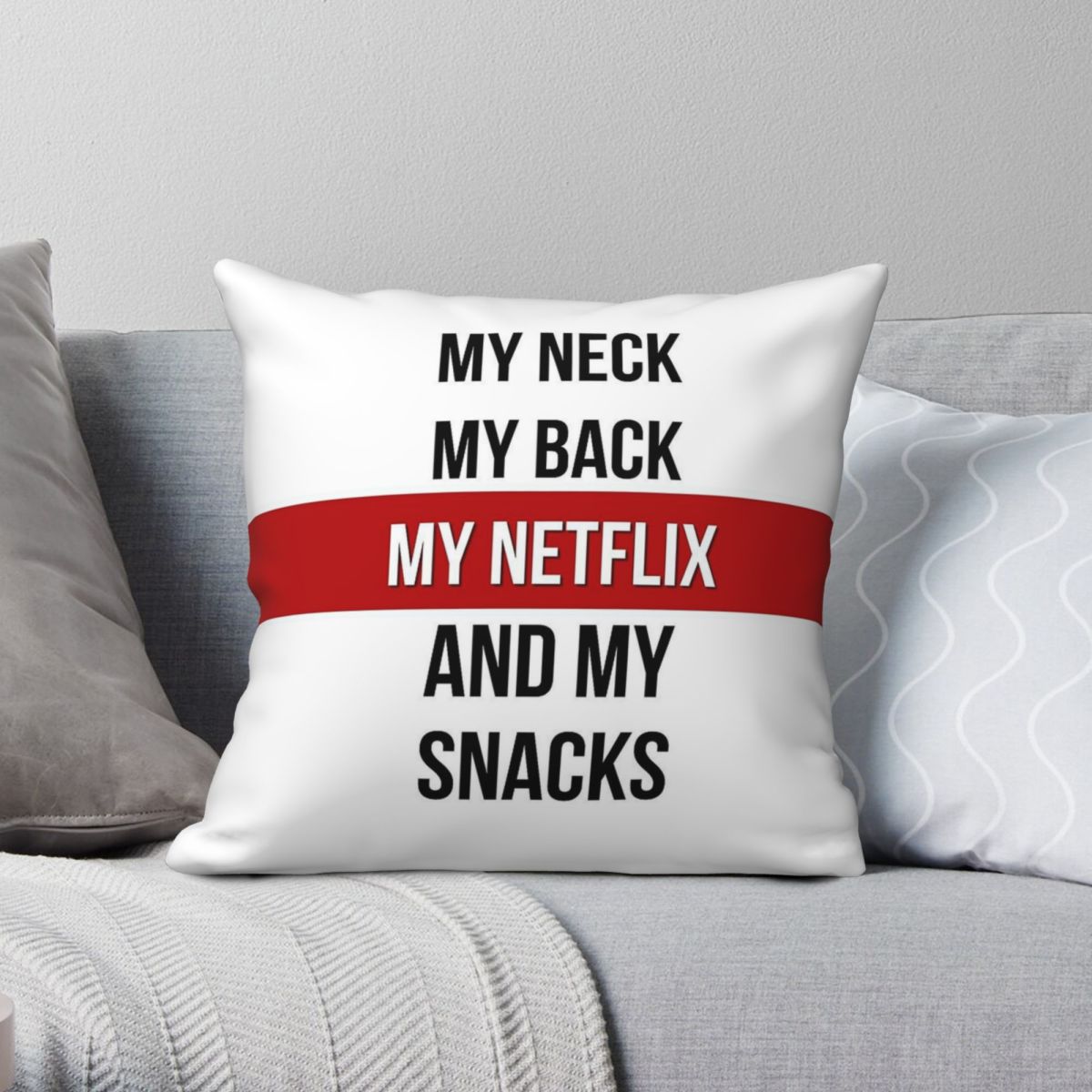 Juste de coussin carrée en pol - Home Decor Netflix avis et prix