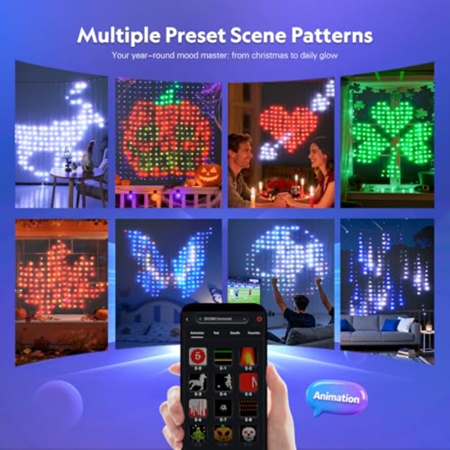 Guirlandes lumineuses RGB à co - String Curtain Light avis et prix