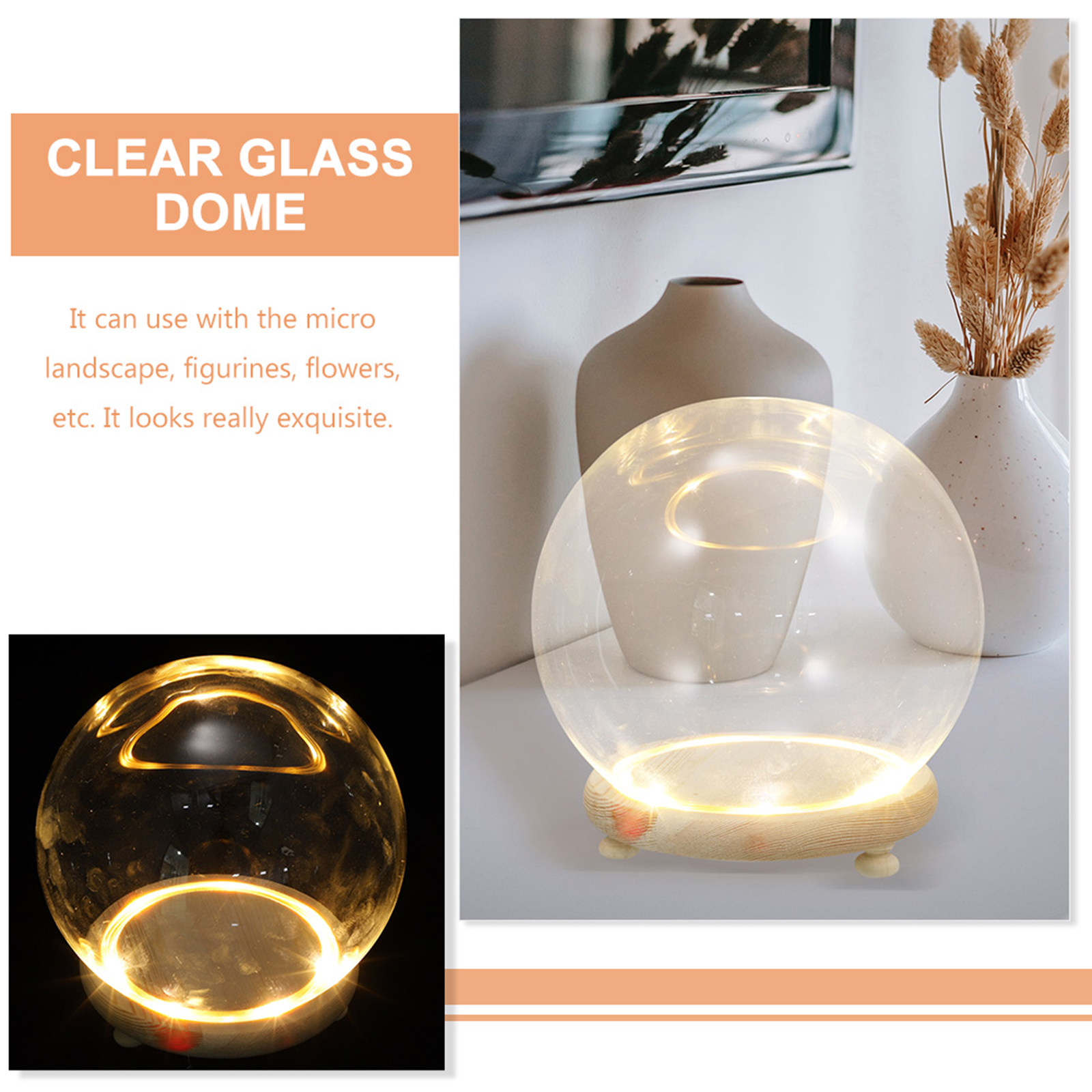 Cloche en verre avec base en b - Home Decor Shop avis et prix