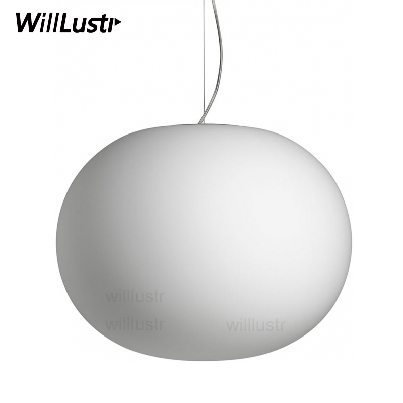 Moderne ovale blanc opaline ve - Hanging Moon Lamp avis et prix