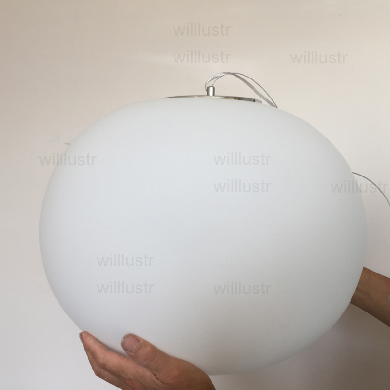 Moderne ovale blanc opaline ve - Hanging Moon Lamp avis et prix