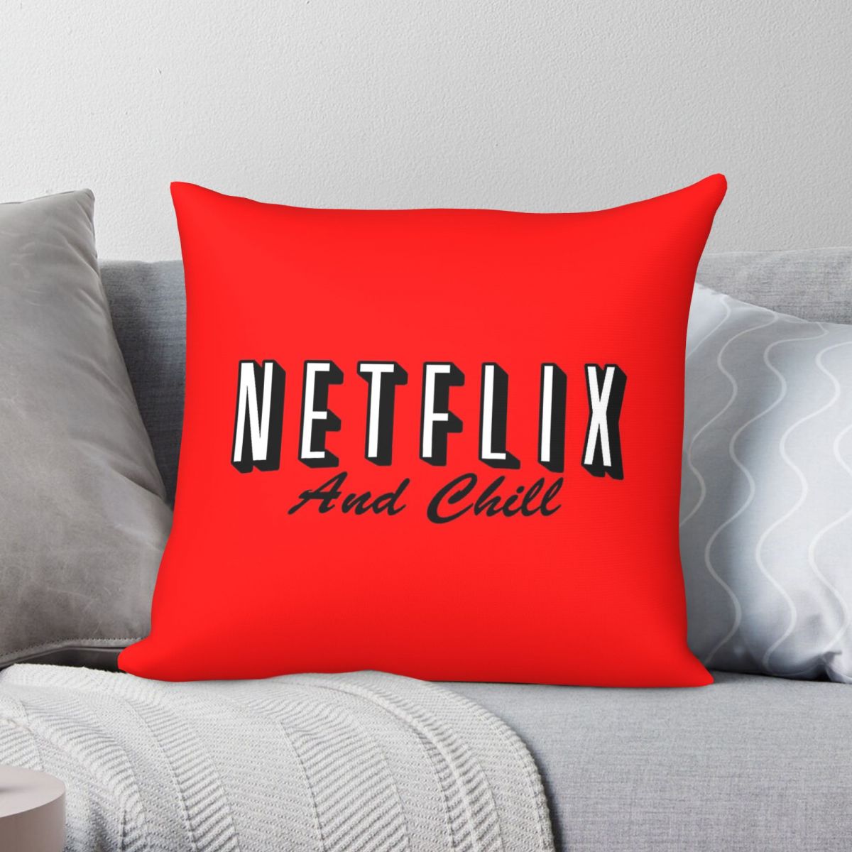 Housse de coussin carrée rouge - Home Decor Netflix avis et prix