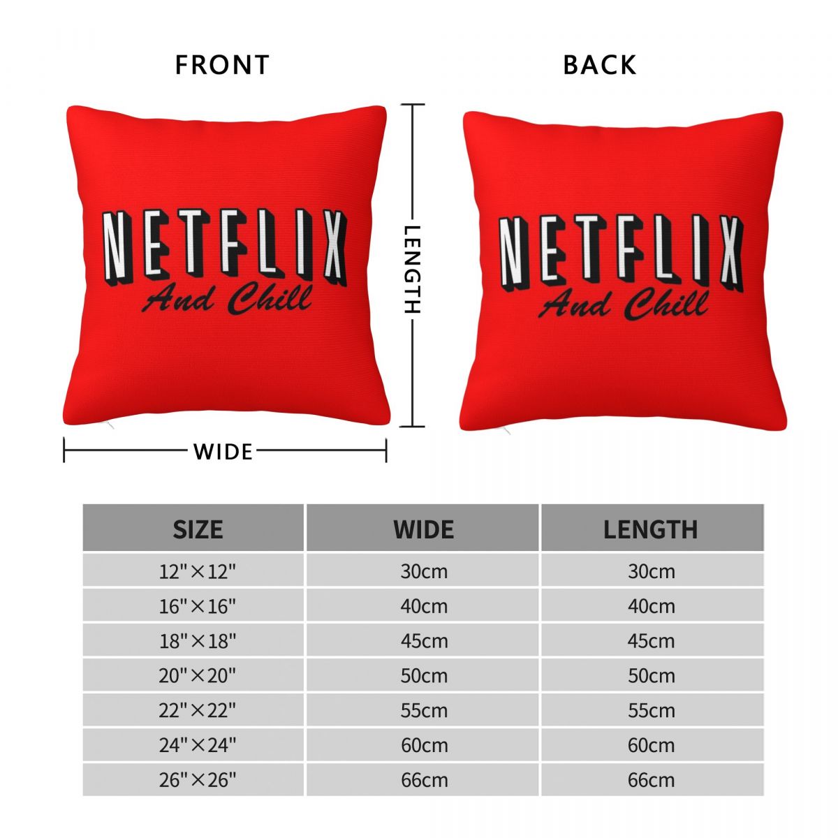 Housse de coussin carrée rouge - Home Decor Netflix avis et prix
