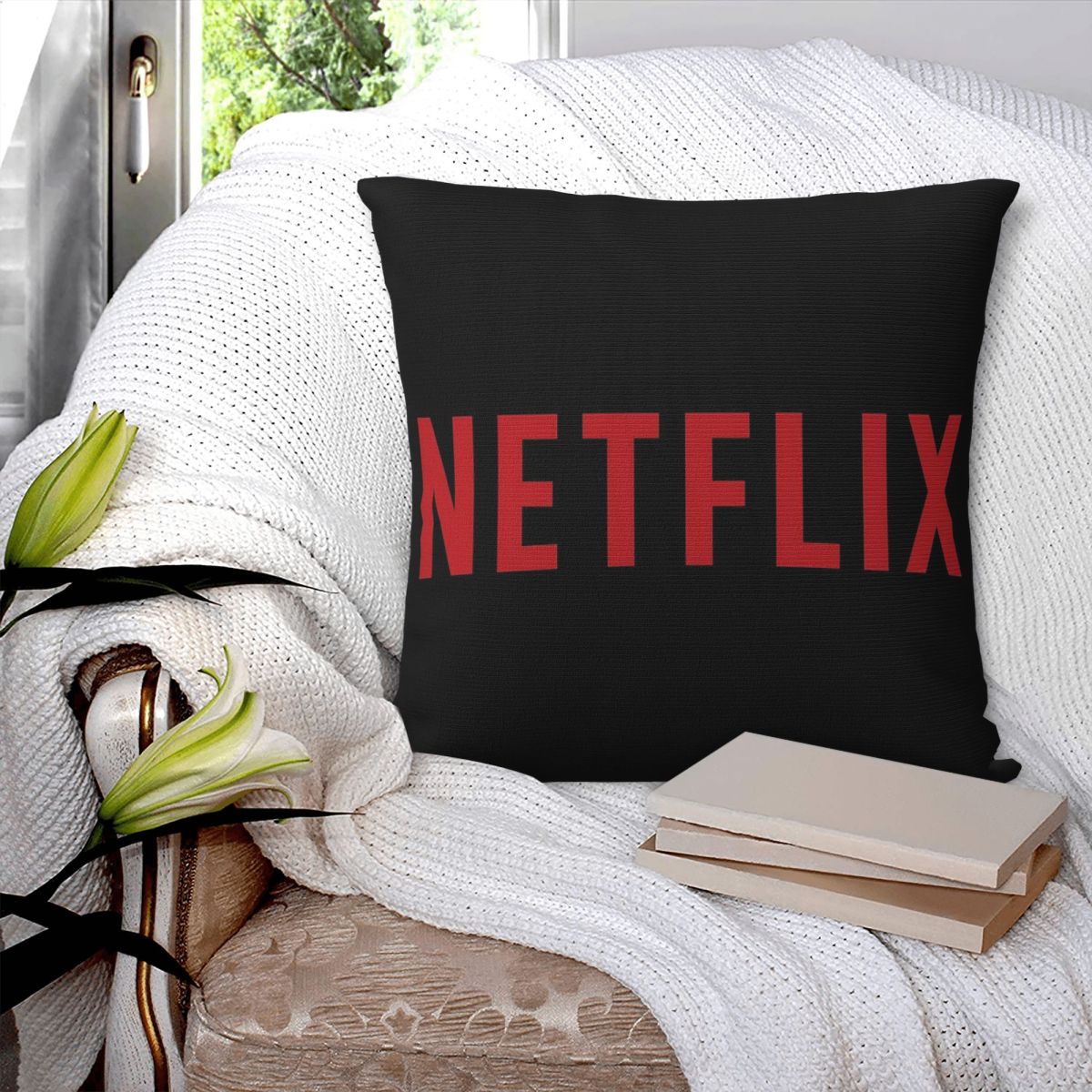 Taie d'oreiller carrée avec lo - Home Decor Netflix avis et prix
