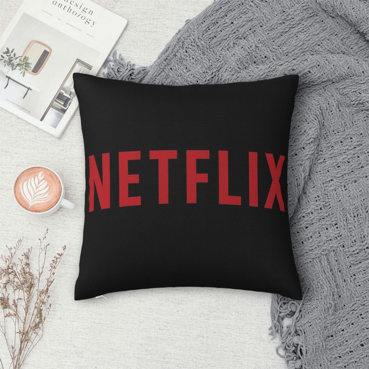 Taie d'oreiller carrée avec lo - Home Decor Netflix avis et prix
